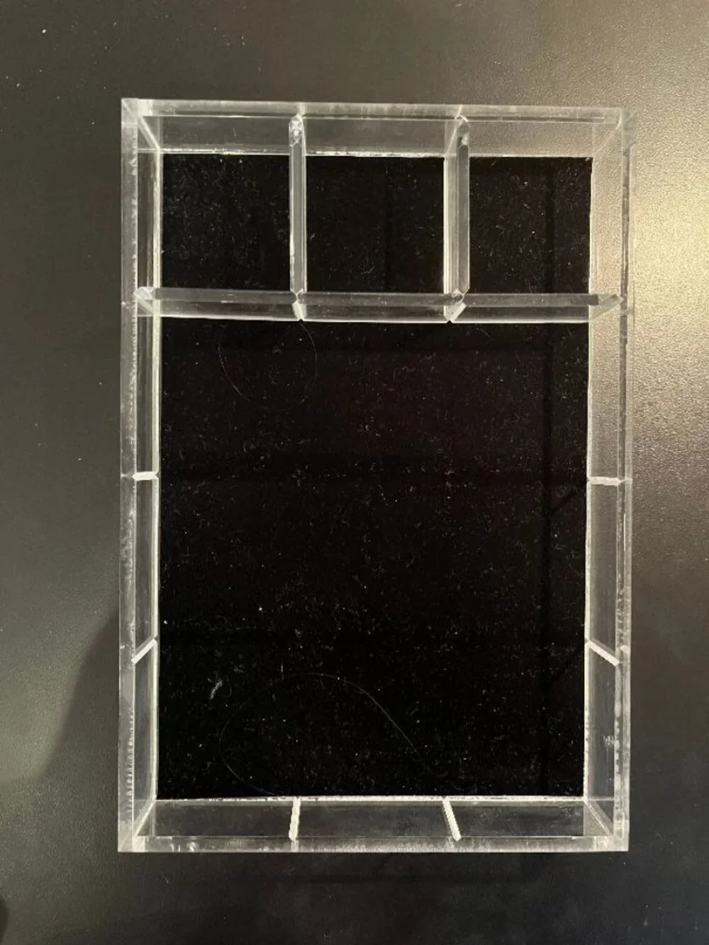 Set of 2 Acrylic Stackable Jewelry/Craft Trays With Moveable Inserts